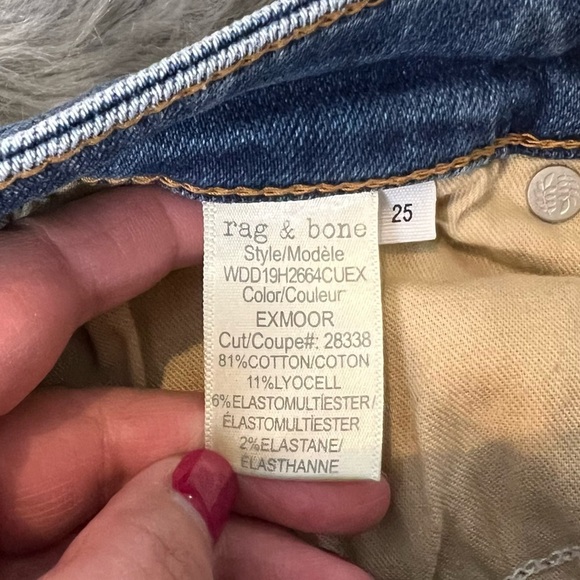 Rag & Bone Nina High Rise Exmoor Wash Women’s Skinny Jeans Sz 25 - Picture 8 of 13